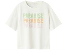 Name It t-shirt cloud dancer with paradise print  